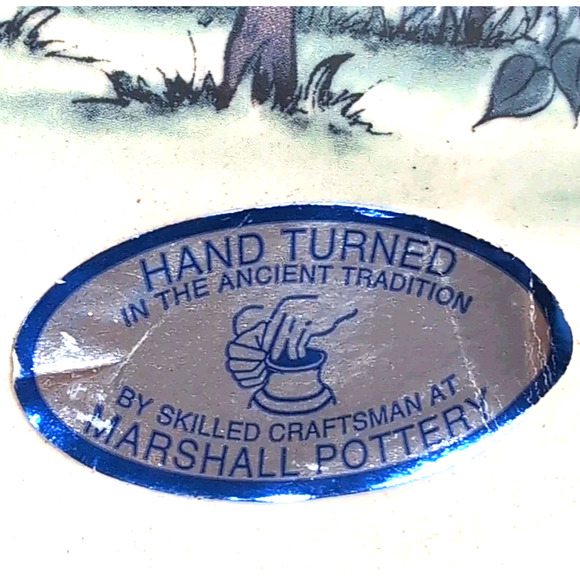 VTG 2000 Marshall Pottery Texas Pie Plate Hand Turned Ceramic Rustic Farmhouse - Picture 5 of 7